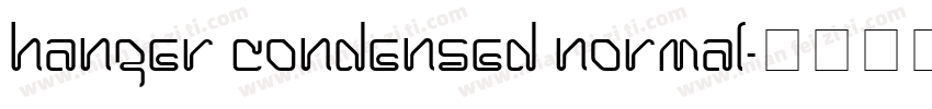 Hanger Condensed Normal字体转换